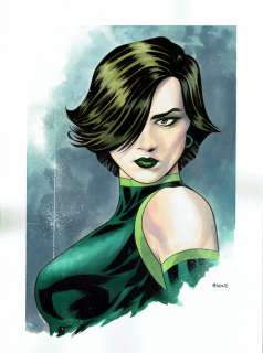 Mike McKone - madame hydra watercolor bust marvel viper