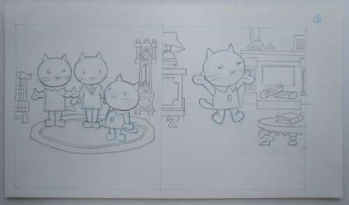 Ray Goossens (Studio) | Ray Goossens (Studio) - MUSTI - Originele pagina (potlood versie) (p.3) - Musti is jarig - (2003) | Catawiki