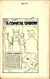 Carlson - A COMICAL SHADOW, PUZZLE FUN, Pg.25, Original Comic Book Art | Russ Cochran