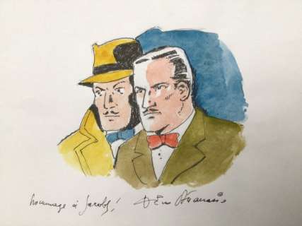 Attanasio | Attanasio, Dino - Dessin original couleur - Hommage à Jacobs | Catawiki