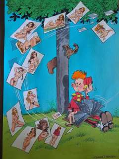 Gürsel, Gürçan | Gürsel, Gürçan - Dessin original couleur - Hommage à Franquin | Catawiki