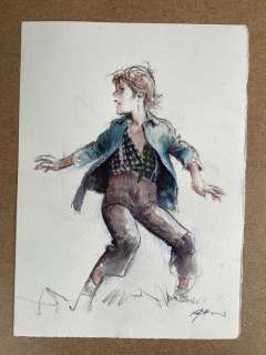 Follet, René | Follet, René - Dessin original couleur - Steve Severin | Catawiki