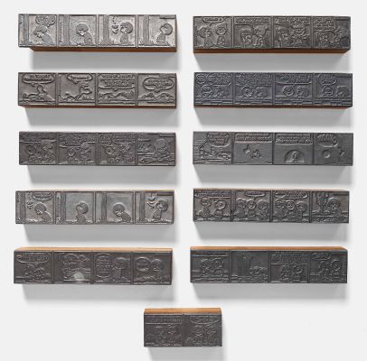 Lot of 11 Original "Peanuts" Printing Plates from 1958 | Nate Sanders