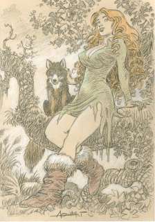 Aouamri, Mohamed | Aouamri, Mohamed - Dessin original couleur - Mortepierre - Florie, la renarde - (2021) | Catawiki