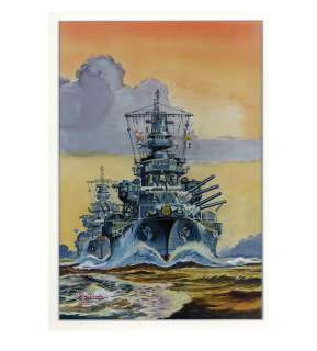 Shigeru Komatsuzaki’s hand-drawn color illustration "6th Sentai Furutaka, Kako" with reproduction illustration "Yamato" | Mandarake (Big Web)