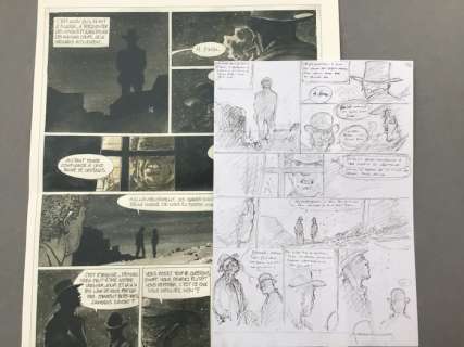 Hermann | Hermann - Planche originale crayonnée - Duke T5 - Un Pistolero tu seras - (2020) | Catawiki