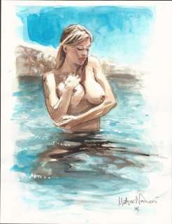 Matteo Nannini | Smokeland Press - M. Nannini - illustrazione originale "Secret place" cm 27x35 - Page volante | Catawiki