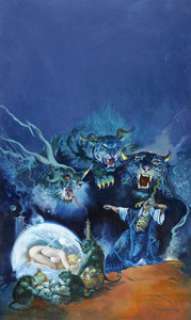 Esteban Maroto The Wizard of Venus Paperback Cover Original Art (Ace Books, 1979). The fifth and final book in -