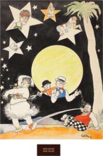 Frank Willard Moon Mullins Color Painting Original Art (undated). Moon Mullins had a pacing all its own; it‘s -