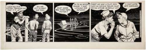 Frank Godwin Rusty Riley Daily Comic Strip Original Art dated 12-14-56 (King Features Syndicate, 1956). Frank -