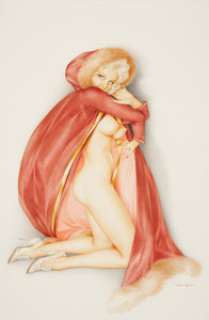 ALBERTO VARGAS (American, 1896-1982) Vargas Girl, Playboy illustration, page 98, February 1969 Watercolor on -