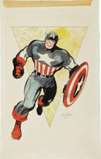 Jack Kirby Captain America Specialty Illustration Original Art (1966). What could be greater for a Captain - | Heritage