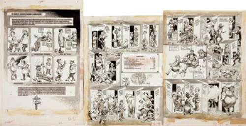 Joe Maneely Cracked Complete 3-page Story "It Only Hurts When I Breathe" Original Art (Major -