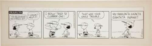 Charles Schulz Peanuts Daily Comic Strip Original Art dated 4-9-63 with an Accompanying Signed Letter (United - | Heritage