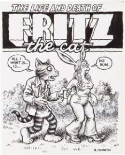 Robert Crumb The Life and Death of Fritz the Cat Cover Original Art (Fantagraphics, 1993). Stories of R. Crumb’s - | Heritage