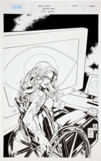 Adriana Melo and Will Conrad Birds of Prey #83 Cover Original Art (DC, 2005). This "OMAC Project -