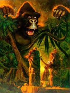 Sanjulian (Manuel Perez Clemente) King Kong Painting Original Art (undated). Ever since it burst onto -