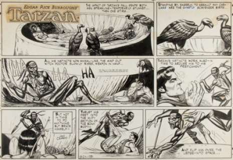 John Celardo Tarzan Sunday Comic Strip #1751 Original Art dated 9-27-64 (United Feature Syndicate, 1964). In -