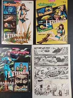 Juan Zanotto, Barreiro, Oesterheld | Barbara, L’Eternauta - Juan Zanotto - Tavola Originale "Barbara" + 3x Volumi "Fantacomix-Day - Page volante - Exemplaire unique - (1997) | Catawiki