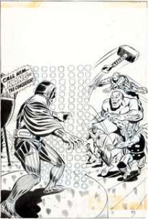 Ron Wilson and Frank Giacoia The Avengers #5 (UK Magazine) Kang the Conqueror Cover Original Art (Marvel UK, -