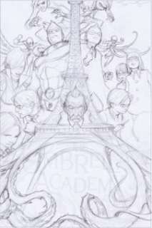 James Jean Umbrella Academy Apocalypse Suite #1A Cover Pencil Preliminary Original Art (Dark Horse, c. 2007). Once, -
