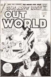 Dick Giordano Out of This World #14 Cover Original Art (Charlton, 1959). This slickly inked Dick Giordano - | Heritage