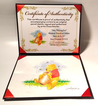 Dave Nestler - "Honey Pot", original colored pencil sketch from Disney artist Dave Nestler