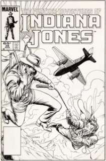 Keith Pollard The Further Adventures of Indiana Jones #28 Cover Original Art (Marvel, 1985). Indiana Jones, -