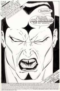 Marc Silvestri and Dan Green Uncanny X-Men #221 Splash Page 1 Mr. Sinister Original Art (Marvel, 1987). The -