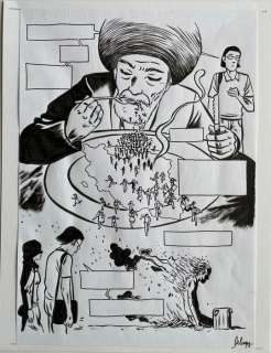 Deloupy, Zac | Deloupy, Zac - Planche originale - Love Story à l’Iranienne - (2016) | Catawiki