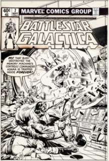 Rich Buckler and Klaus Janson Battlestar Galactica #7 Apollo Cover Original Art (Marvel, 1979). The -