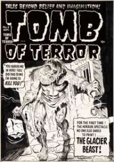 Jack Sparling Tomb of Terror  #4 Cover Original Art (Harvey, 1952)....