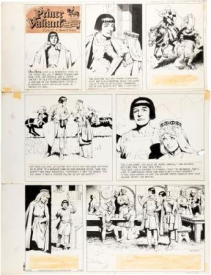 Harold Foster | Prince Valiant, Sunday Comic Strip du 16 Avril 1967 | Galerie 9ème Art