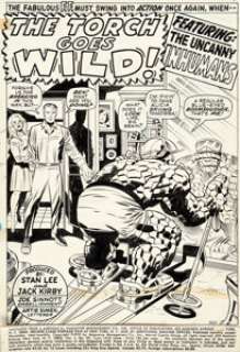 Jack Kirby and Joe Sinnott Fantastic Four #99 Splash Page 1 Original Art (Marvel, 1970).... | Heritage
