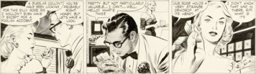 Alex Raymond Rip Kirby Daily Comic Strip Original Art dated 6-15-56 (King Features Syndicate, 1956)....
