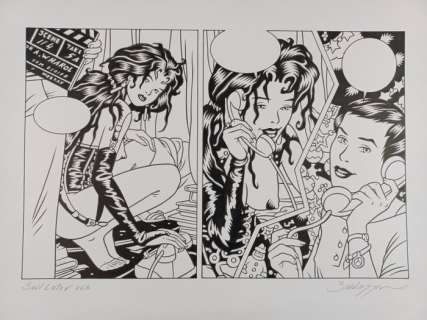 Roberto Baldazzini | Roberto Baldazzini - Tavola Originale "Soul Latex" - Firmata - Page volante - Exemplaire unique | Catawiki