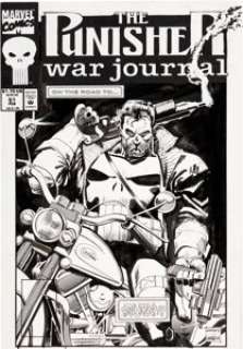 Ron Garney and Klaus Janson Punisher War Journal #51 Cover Original Art (Marvel, 1993)....