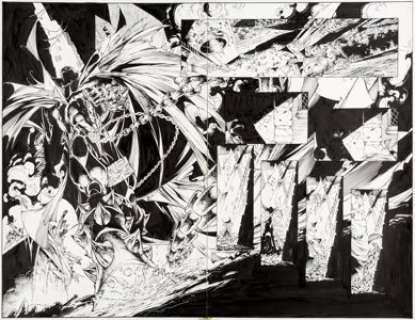  - Angel Medina and Danny Miki Spawn #125 Splash/Double Page Spread 14-15 Original Art (Image, 2003)....