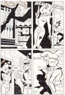  - Bruce Timm and Shane Glines Batman: Harley and Ivy #1 Story Page 16 and Preliminary Artwork Original Art Group of ...