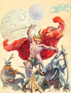 Frank Frazetta Swordsmen in the Sky Paperback Novel Cover Painting Original Art (Ace, 1964).... | Heritage