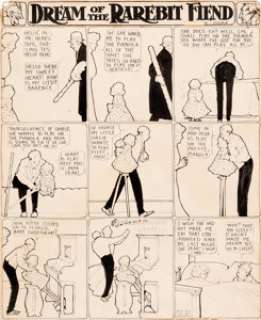 Winsor McCay (as Silas) Dream of the Rarebit Fiend Sunday Comic Strip Original Art dated 12-3-08 (New York Herald,...