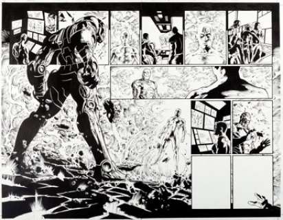 Mike Deodato Jr. and Joe Pimentel New Avengers #17 Story Pages 18-19 Original Art (Marvel Comics, 2005).... (Total: 2 Original Art)