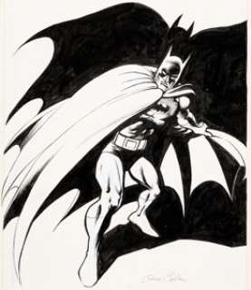 Gene Colan and Adrian Gonzales Batman #340 Splash Page 1 Original Art (DC Comics, 1981)....