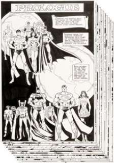 Joe Staton Adventure Comics #461 Lot of 12 Original and 4 Re-Created Pages Group of 16 (DC Comics, -