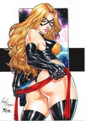 Fred Benes - Ms. Marvel Pin Up 9x12