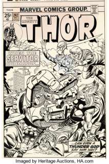 Gil Kane and Frank Giacoia Thor #242 Cover and Preliminary Original Art (Marvel, 1975). Jane Foster is - | Heritage