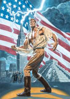 Bob Larkin - Doc Savage Painting Original Art (1993). Created for a published, limited-edition print -