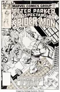Keith Pollard and Bob Layton - Peter Parker, The Spectacular Spider-Man #30 Cover Original art (Marvel, 1979).