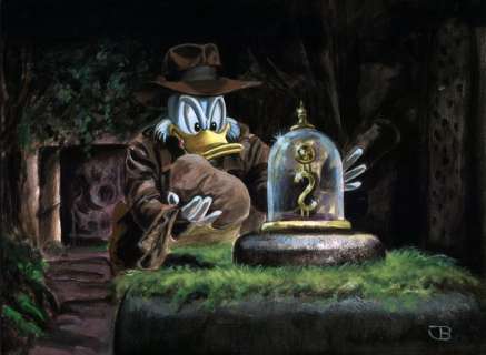 Jordi Bartoll | Uncle Scrooge - The Raiders of the lost Coin 30 x 4o cm - Acrylic on watercolor paper by Jordi Bartoll | Catawiki