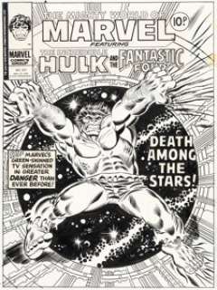 Ron Wilson and Frank Giacoia The Mighty World of Marvel #321 Cover Hulk Original Art (Marvel...